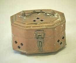 Solid Brass Hinged Incense Trinket Box Latch Cricket Box - $12.86