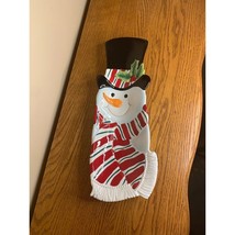 FITZ AND FLOYD Snack Therapy Snowman Server Tray Platter Holiday Christmas - $14.25