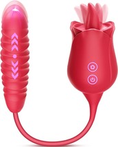 Rose Toy for Woman, Rose Vibrator Nipple Clitoral Stimulator Rose Toy, Thrusting - £22.83 GBP