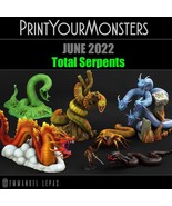 3D Printed Print Your Monsters Total Serpents Full Set 28mm - 32mm D&amp;D W... - $100.90+