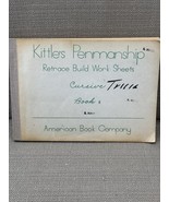 Vintage 1961 Kittle’s Penmanship Cursive Book 8 Retrace Build Worksheets... - $25.38 CAD