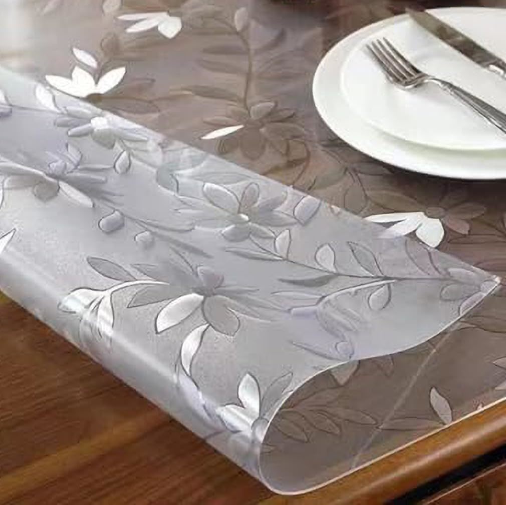 1.5 Mm 40 X 80 Inch Translucent Pvc Tablecloth Protector,, Coreopsis 1.5Mm - $73.97