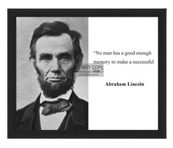 President Abraham Lincoln &quot;No Man Has Good Enough Memory Liar&quot; 8X10 Framed Photo - £15.68 GBP