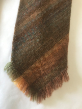 Vintage Wool Fringe Neck Tie Woven stripe. Bath England 55&quot; - £17.85 GBP