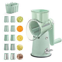 Rotary Cheese Grater with Handle, Kitchen Round Mandoline Vegetable Slicer with  - $32.58+