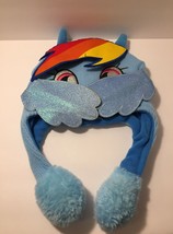Rainbow Dash My Little Pony Winter Hat Flipeez Squeeze Wings Toboggan - £6.07 GBP