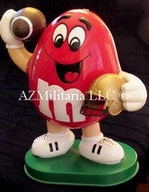 M&amp;Ms Red Football Player Candy Dispenser (1995) No Candy Included - $10.75