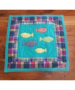 The Company Store Euro Cotton Pillow Sham Madras Plaid Fish Multicolor 2... - $17.77