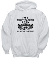 Funny Hoodie I&#39;m A Multitasker White-H  - £28.24 GBP