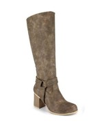 Womens Boots Knee High Dolce by Mojo Brown Side Zipper Platform $70-sz 6.5 - $37.62