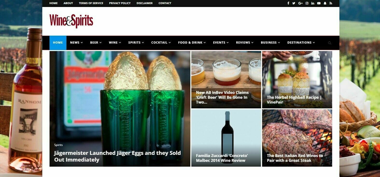 Wine Beer Spirit &amp; Food Autopilot Website - Automated Wordpress Site - $14.09