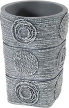 NEW Avanti Linens Galaxy Tumbler Geometric Bathroom Collection Silver Gray Resin - £17.06 GBP