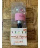 DCI Merry Pink Snow Globe Bottle Stopper - £6.92 GBP