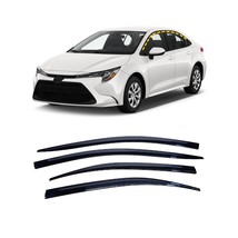 Rain Guards for Toyota Corolla Sedan 2020-2022 (4PCs) Smoke Tinted Tape-On Style - £96.68 GBP