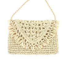Summer Handmade Woven Women Straw Bags Vintage Beach Weave Straw Totes Shoulder  - £16.08 GBP