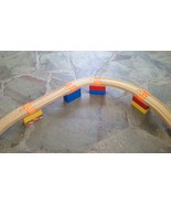 Custom Train Track Compatible to Duplo, adapter fits wooden sets Orange ... - £7.06 GBP
