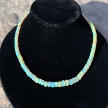 63 Carat Strand Genuine Natural Opal Beads 17.25&quot; Long 14k Gold Clasp (#... - $678.15