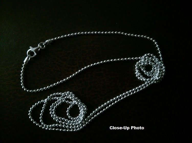 Bead Chain Anklet or Necklace (1.5mm*) - Sterling Silver - Made in Italy  [YH]
