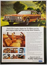 1973 Print Ad The 1974 Ford LTD Country Squire Station Wagon Woody - £9.43 GBP