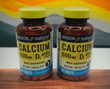 2x Mason Natural Calcium 600mg D3 400 IU Bone Health  100 Tablets EXP 3/25 - $19.59