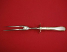 Golden Winslow by Kirk Sterling Silver Roast Carving Fork HH WS 11 1/4" Antique - $127.71