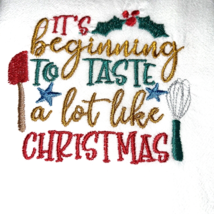 Kitchen Dish Towels Taste Like Christmas 100% Cotton Utensils Holly 32&quot; ... - £7.82 GBP