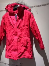 Trespass Girls Blue   Overcoat Coat Size 7-8 Years  Zip  RED - £15.50 GBP