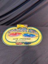 Automatic Toy Company Auto Speedway Tin Toy Racing Game WITH 2 Racecars - $75.00