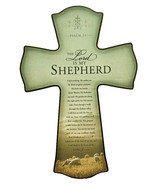 Large Wood Cross -- Psalm 23 -- Lord is my Shepherd (17" x 12" x 3/4") - $43.00