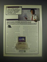 1990 Zenith Data Systems Z-386/33E Computer Ad - As far as EISA network servers - £14.60 GBP