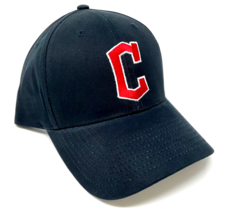 Mlb Cleveland Guardians Logo Navy Blue Adjustable Curved Bill Baseball Hat Cap - £12.02 GBP