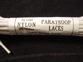 US Vintage White 100% Nylon Paratroop Laces One Pair  72" New Old Stock - $7.92