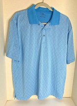 PGA Tour Mens Sz XL Blue Polo Shirt Short Sleeve 1/2 Button Golf - £7.75 GBP
