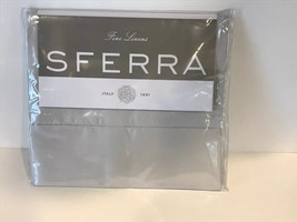 Sferra Matteo Grey Full Sheet Set 4PC Solid 100% Cotton Sateen 300TC Italy NEW - £194.29 GBP