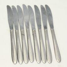 Oneida Sand Dune Dinner Knives 8 1/4" Stainless Lot of 8 - $14.69