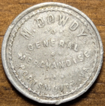 Portsmouth, Virginia VA M. Dowdy General Mdse. Store Good For 1 Trade Token - $37.24