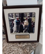 FRAMED PHOTO TIGER WOODS JACK NICKLAUS ARNOLD PALMER AT 1996 MASTERS PIC... - €50,65 EUR