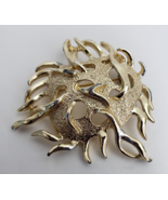 Vintage Sarah Coventry Sea Urchin Brooch Pin Textured 2 1/8&quot; Gold Tone S... - £13.87 GBP