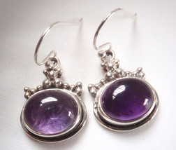 Gorgeous Amethyst 925 Sterling Silver Dangle Earrings you&#39;ll receive exact pair - £25.16 GBP