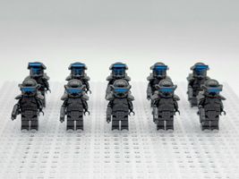 10pc Star Wars Republic Delta Squad Clone Commandos Night Ops Custom Minifigures - £16.70 GBP