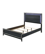 Haiden Queen Bed w/Led, LED &amp; Weathered Black Finish - $848.10 CAD