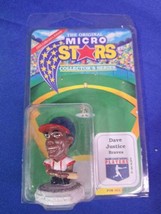 1995 Micro Stars Collector Series Atlanta Braves Dave Justice Baseball MLB - £11.19 GBP
