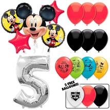 Mickey Mouse Deluxe Balloon Bouquet - Silver Number 5 - £24.40 GBP
