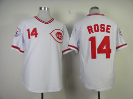 Cincinnati Reds #14 Pete Rose Jersey Old Style Uniform White - $45.00