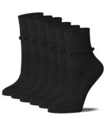 Tipi Toe Womens 6 Pairs White/Grey/Black Solid Lettuce Edge Lightweight ... - $14.69