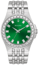 Bulova Phantom Crystal Green Dial Mens Watch 96A253 - $440.55