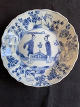Ancien Chinois Porcelaine Peint Petit Plaque Avec 2 Femelle Figurines - £157.32 GBP