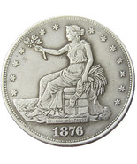 US 1876 Trade Dollar Silver Plated Copy Coin - £7.81 GBP