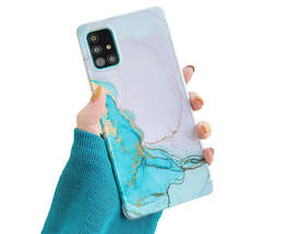 Anymob Samsung Phone Case Blue Green Marble Mobile Cover For S21 Plus Ultra S10  - £16.54 GBP