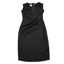 XTaren Dress Womens S Black Plain Sleeveless V Neck Wrap Back Zip Pencil... - $25.62